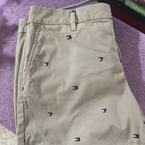 Tommy Hilfiger Tan Chinos with Embroidered Logo
